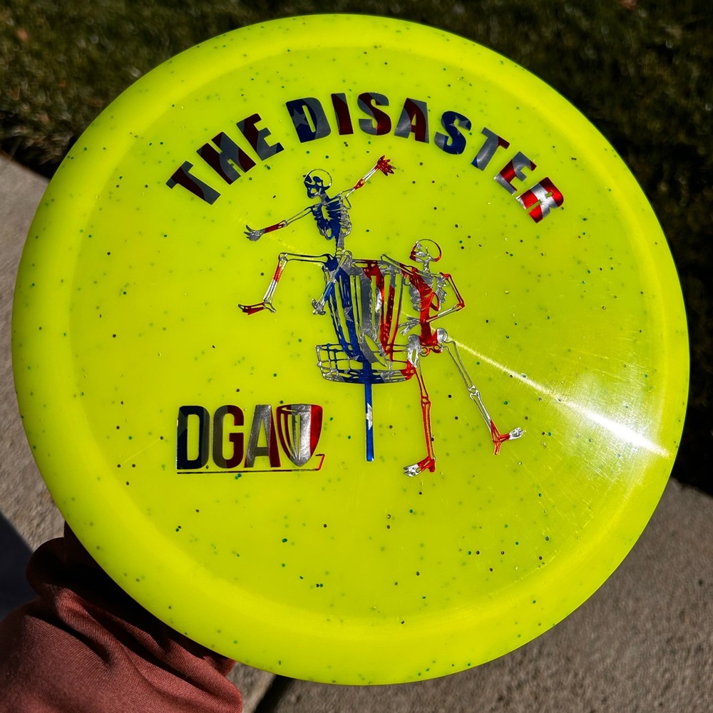 DGA Discs Yellow Disaster Stamp 170-172g SF Disc Golf Frisbee